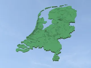 The Netherlands 3D heightmap by Manus | Download free STL model ...