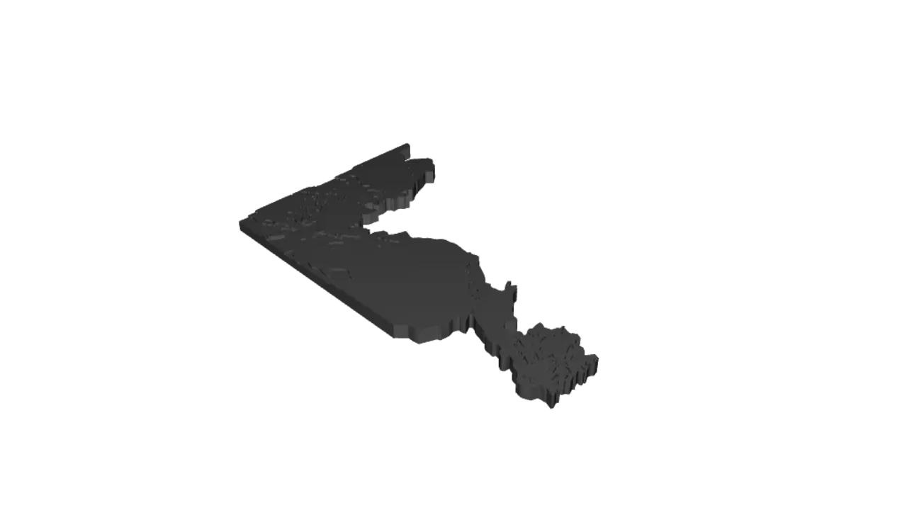 The Netherlands 3D heightmap by Manus | Download free STL model ...