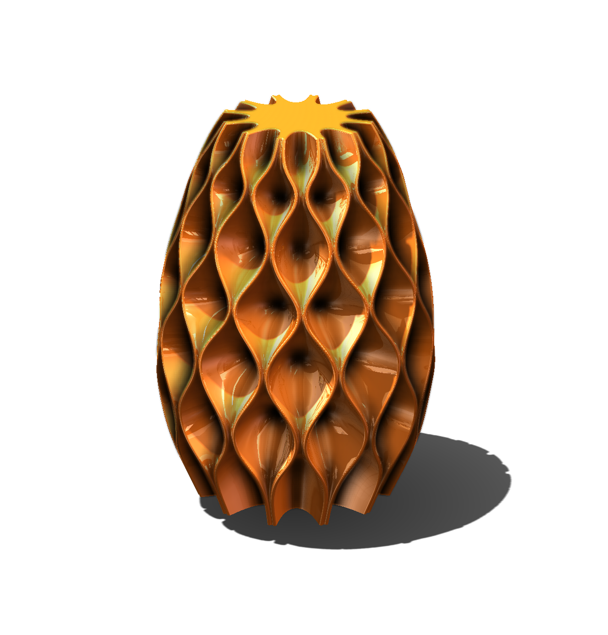 Miniatura 2 do modelo 3D Wavy vase