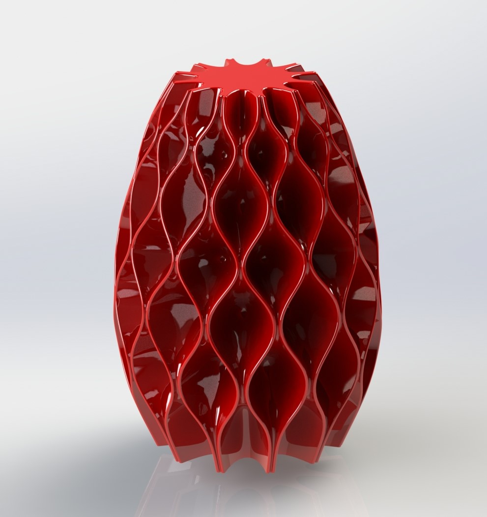 Miniatura 3 do modelo 3D Wavy vase