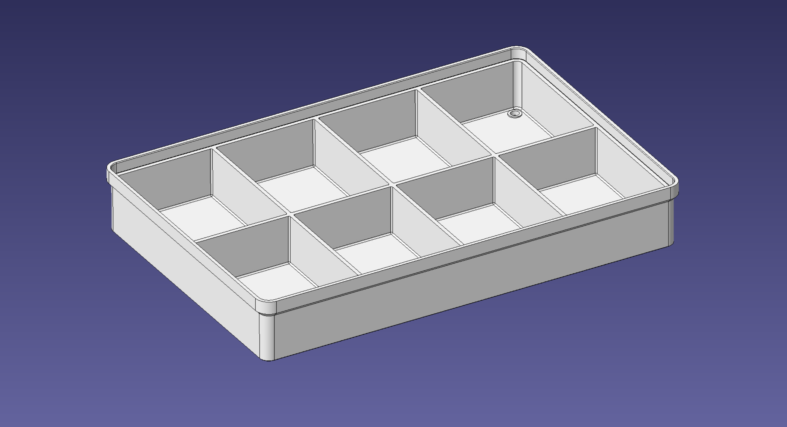 2x3 units, third height, 2x4 grid Stackable Insertbox