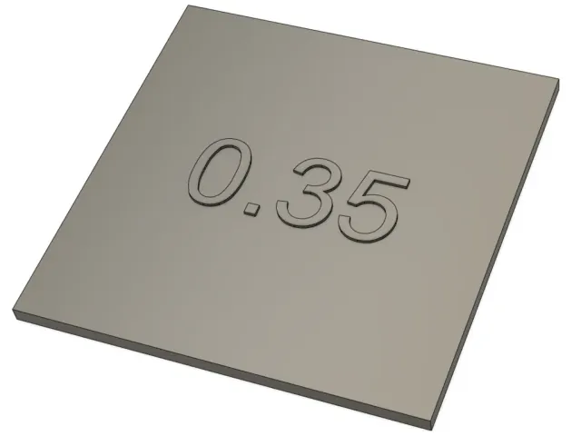 Numbered Small Squares For Use In Elephant Foot Compensation Calibration