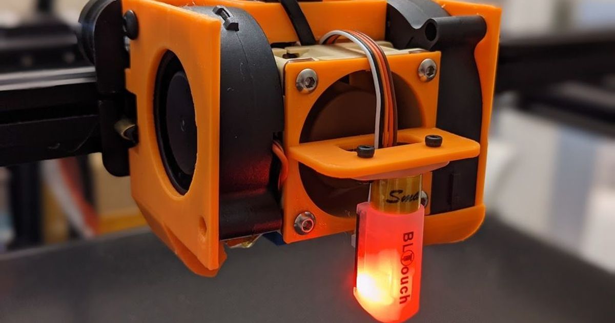 Ender 5 Easy Maintenance Fan Duct (Dual 5015) by jamon Download free