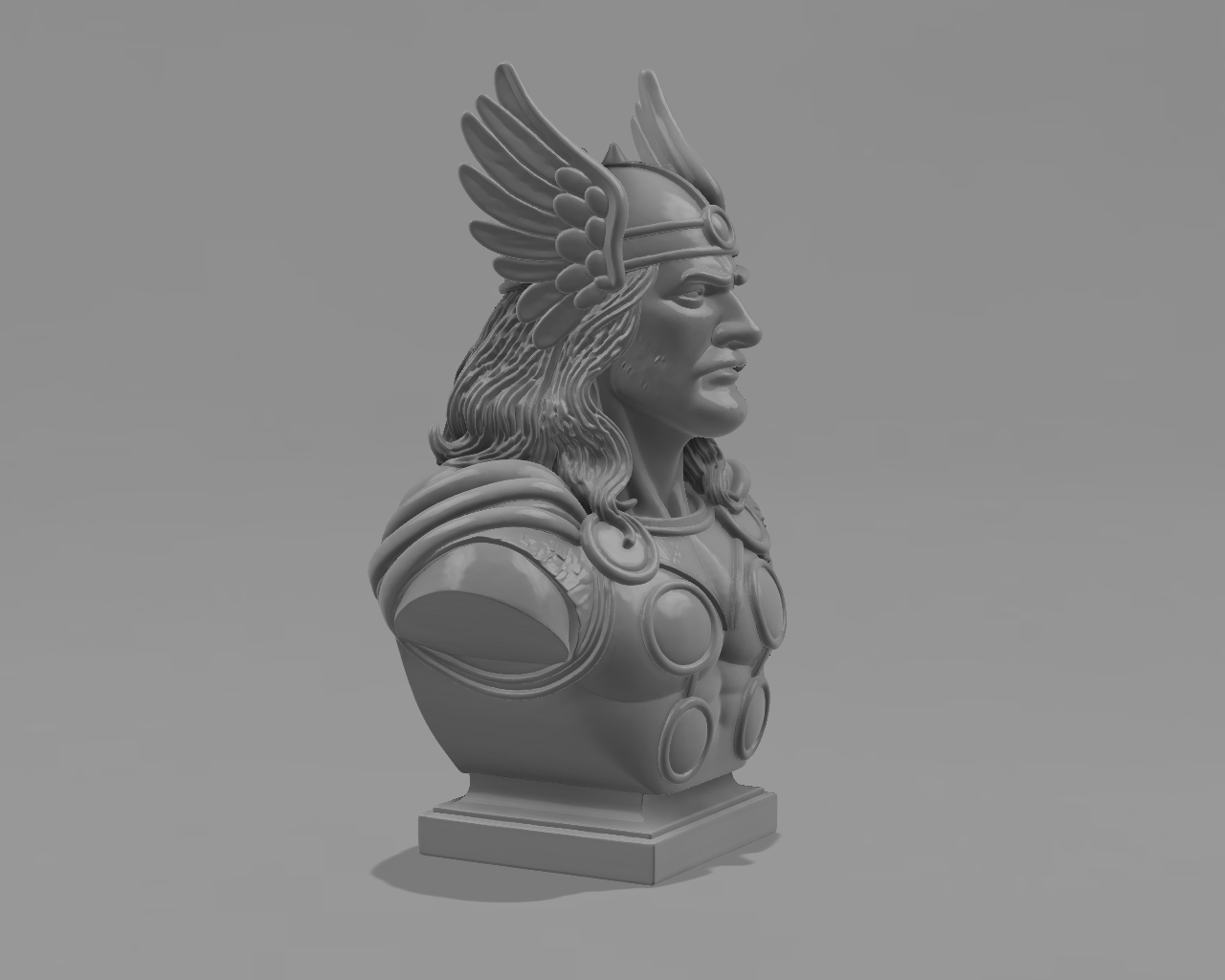 Miniatura 2 do modelo 3D Thor-Inspired Warrior Bust