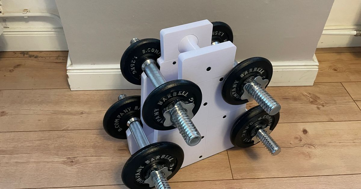 Dumbbell stand by ul90 | Download free STL model | Printables.com