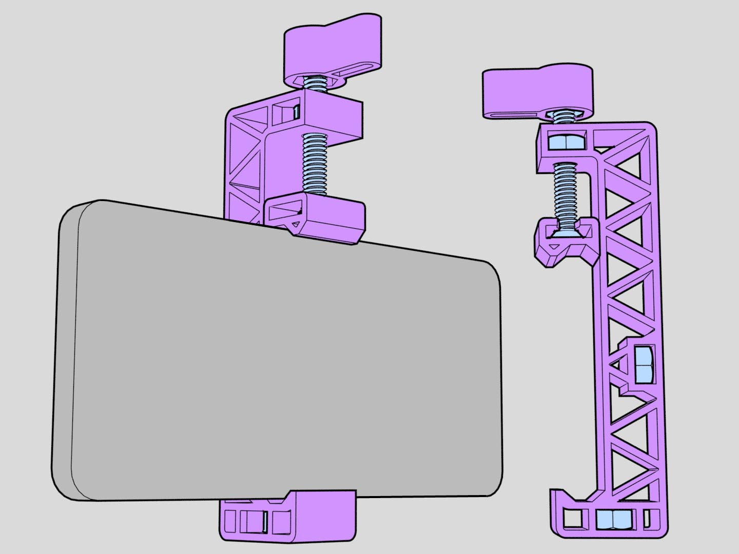Phone clamp for tripod