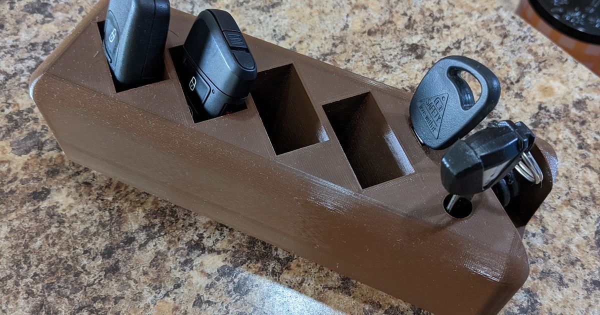 Key Fob Valet Tray by layer.works Download free STL model