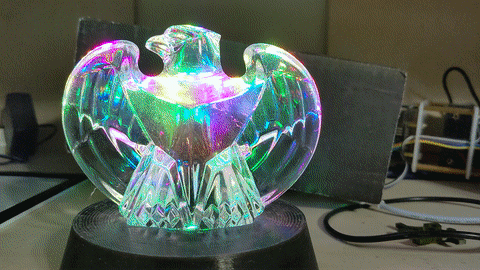 Award plinth with inset for LED light ring electronics — thumbnail 8