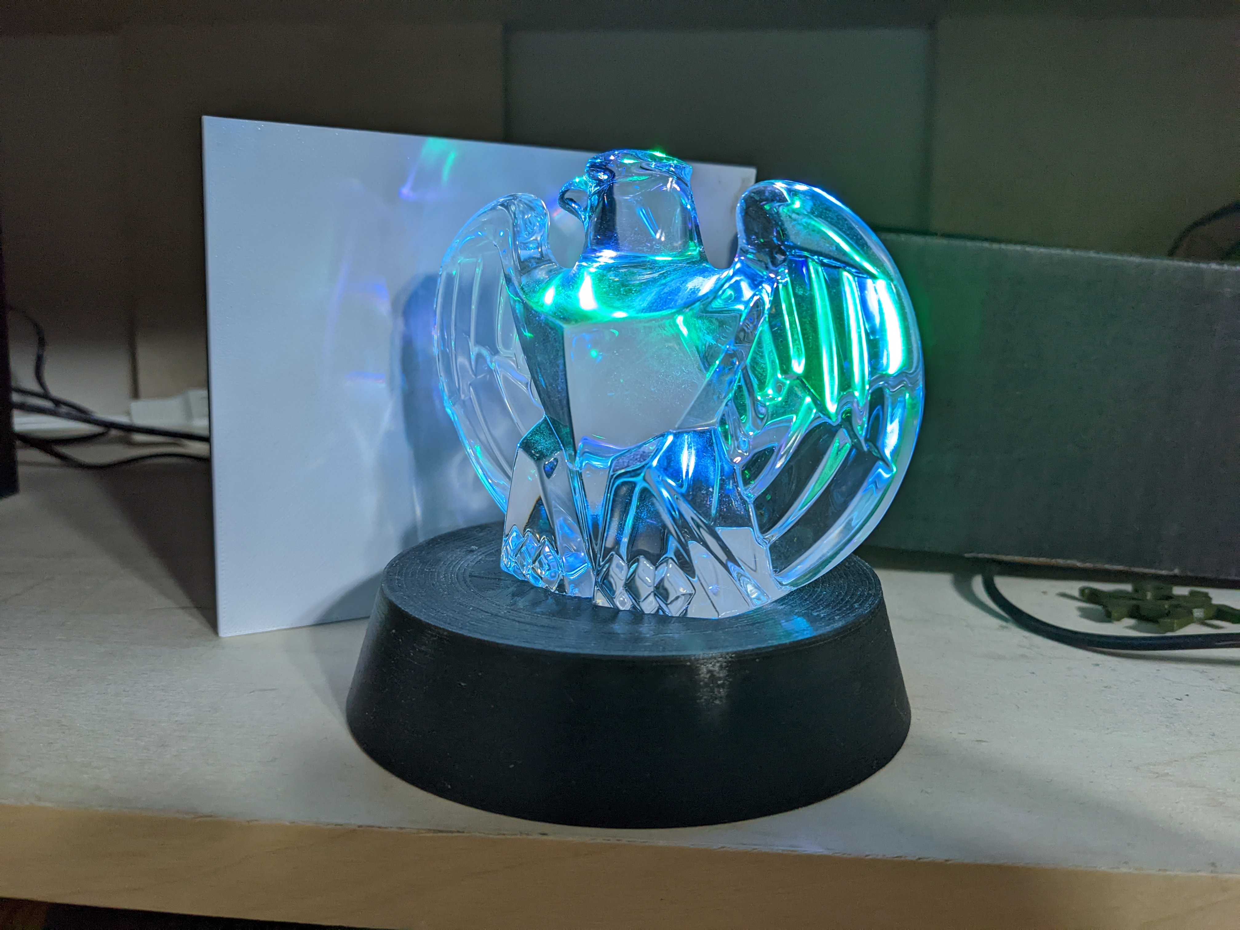 Award plinth with inset for LED light ring electronics — thumbnail 2