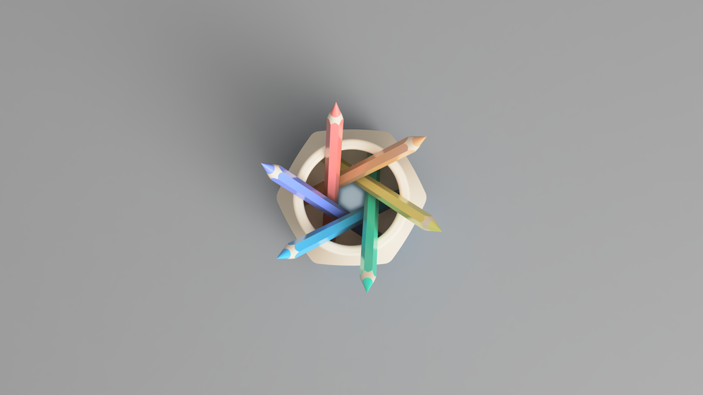 Pencil Shaped Pen Holder 01 (SC) by Wilko Download free STL model