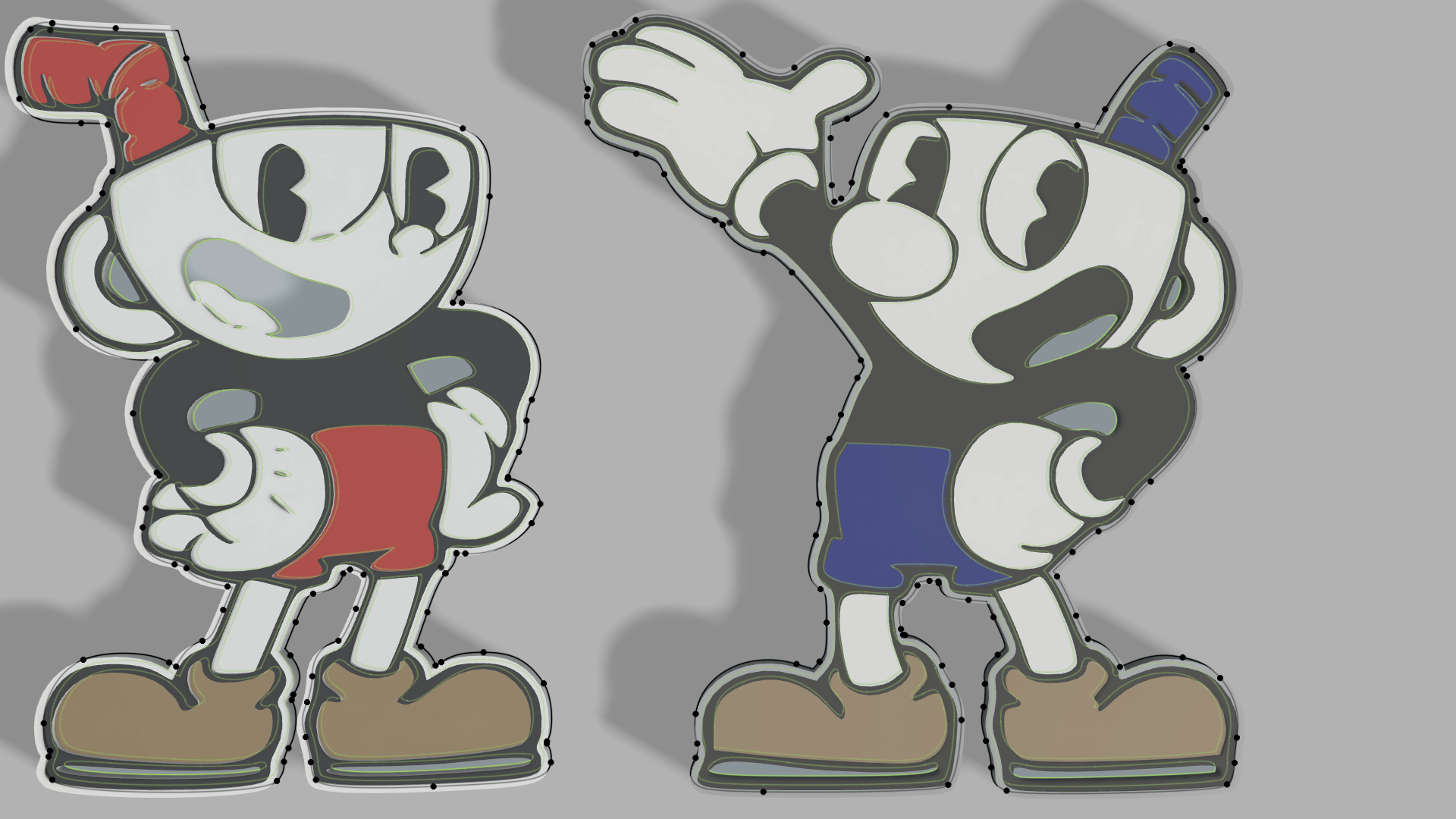 CupHead and Mugman by Luke | Download free STL model | Printables.com