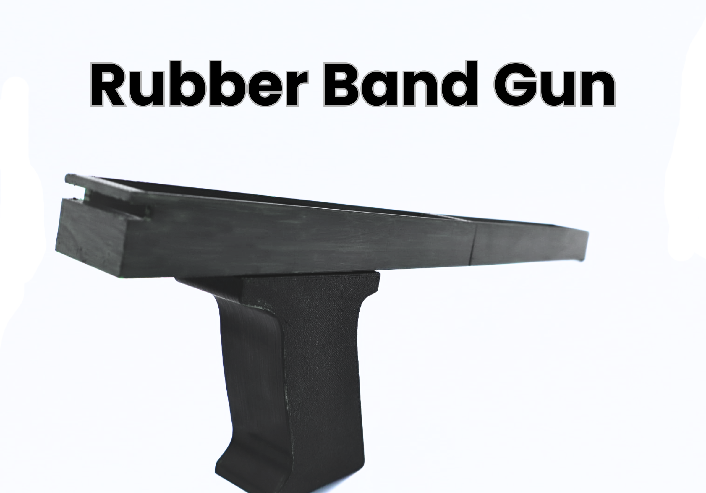Powerful Rubber Band Gun V2! - 2 Hour Print Time - No Hardware - Easy Assembly
