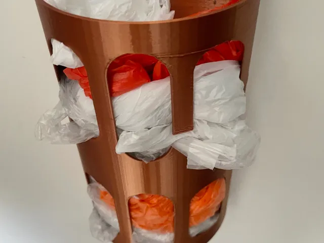 Plastic bag holder / basket