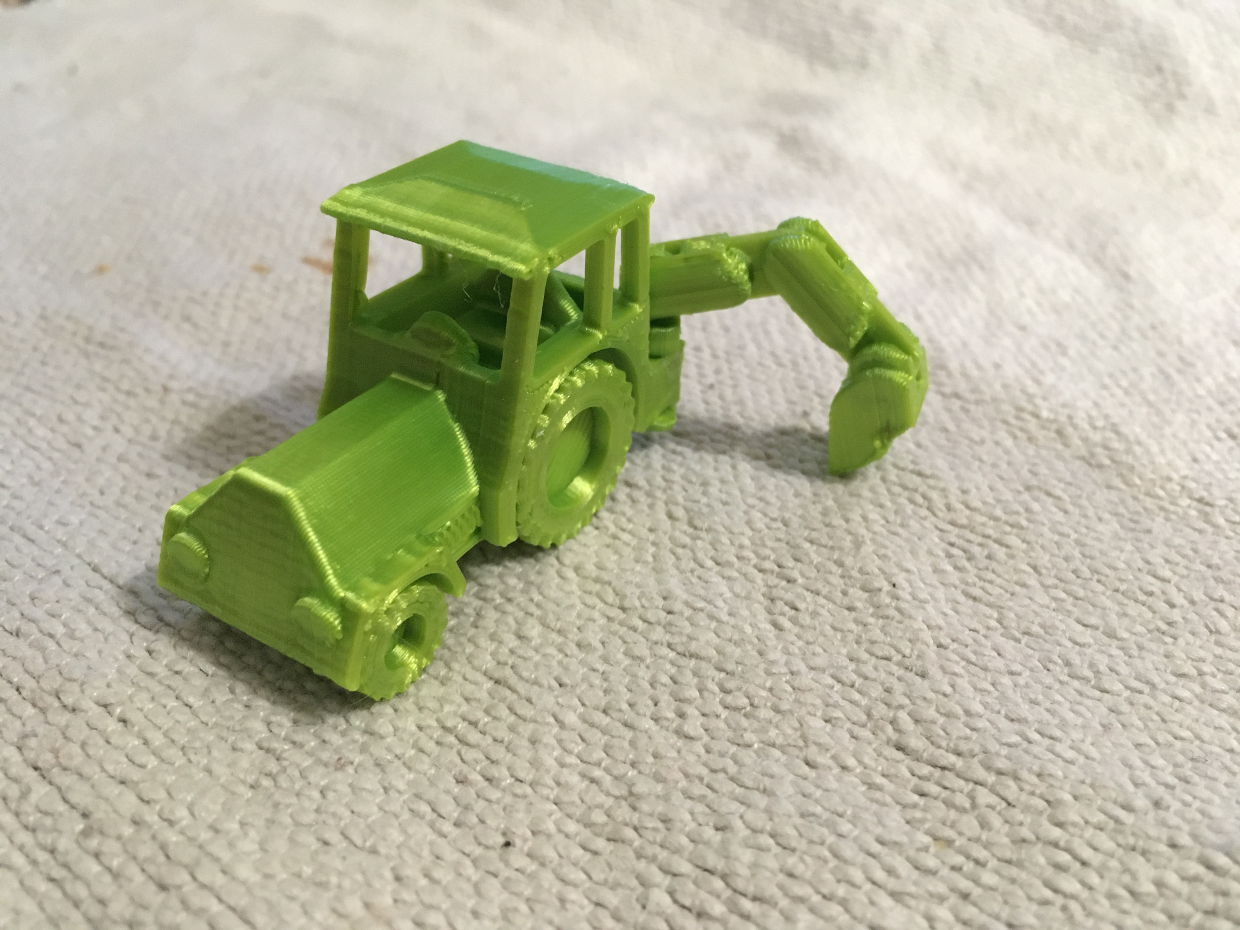 Small tractor - flexi excavator (printed in one piece without supports ...