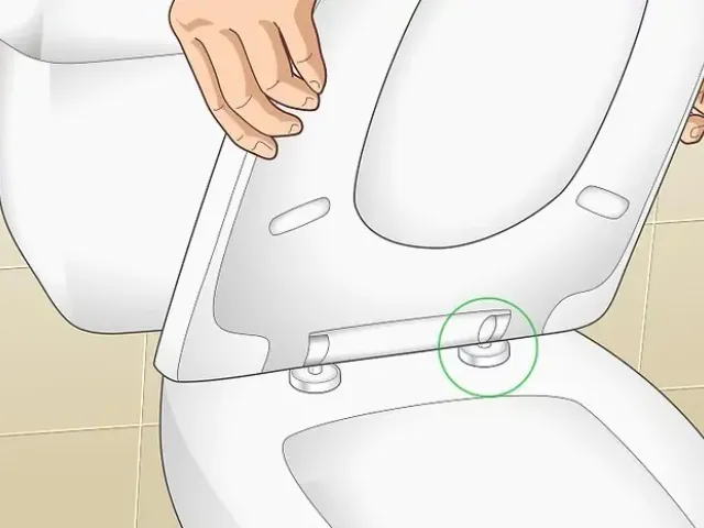 Toilet lid screw guide