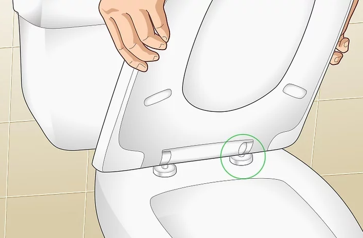 Toilet lid screw guide