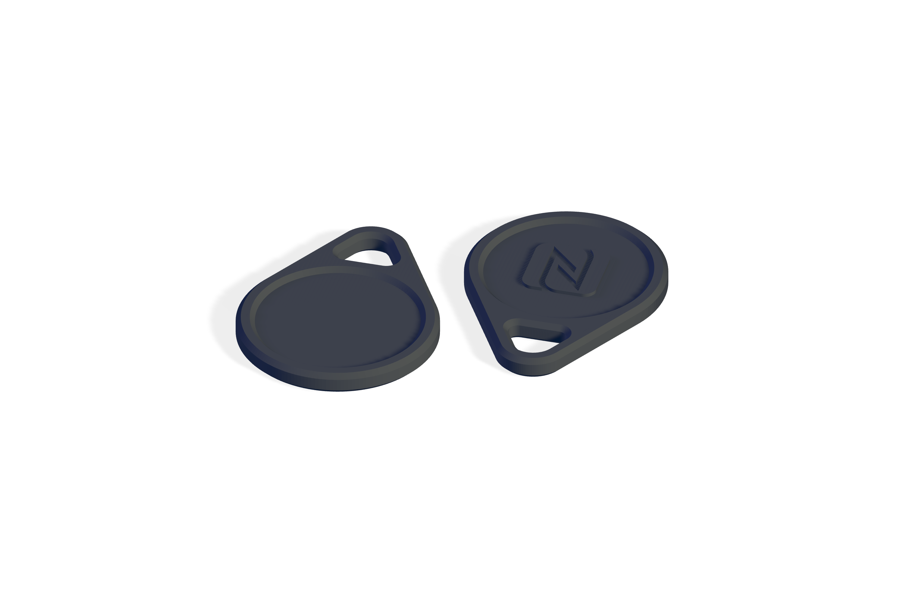 Teardrop NFC Tag Keychain by orax Download free STL model