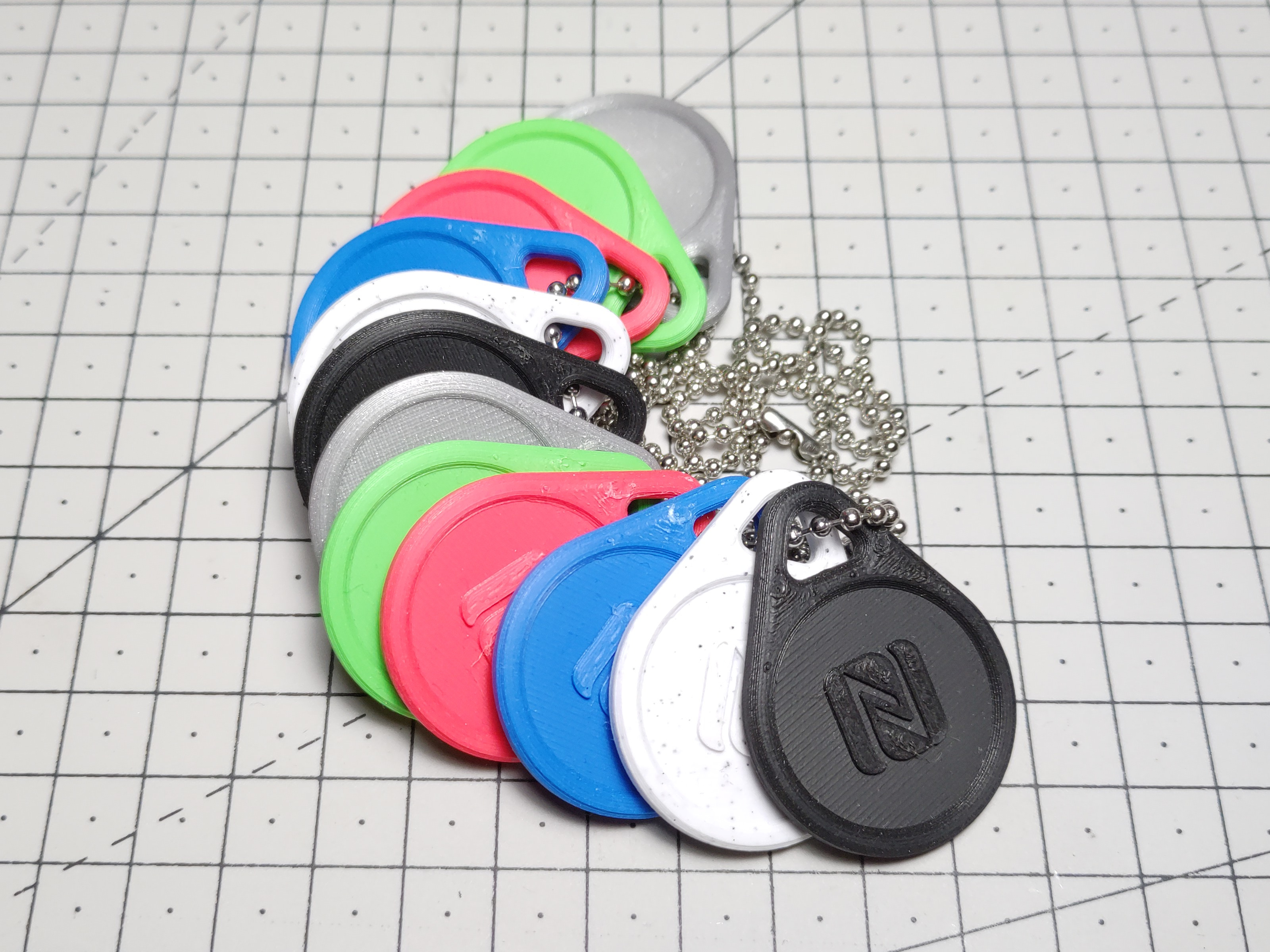 Teardrop NFC Tag Keychain by orax Download free STL model