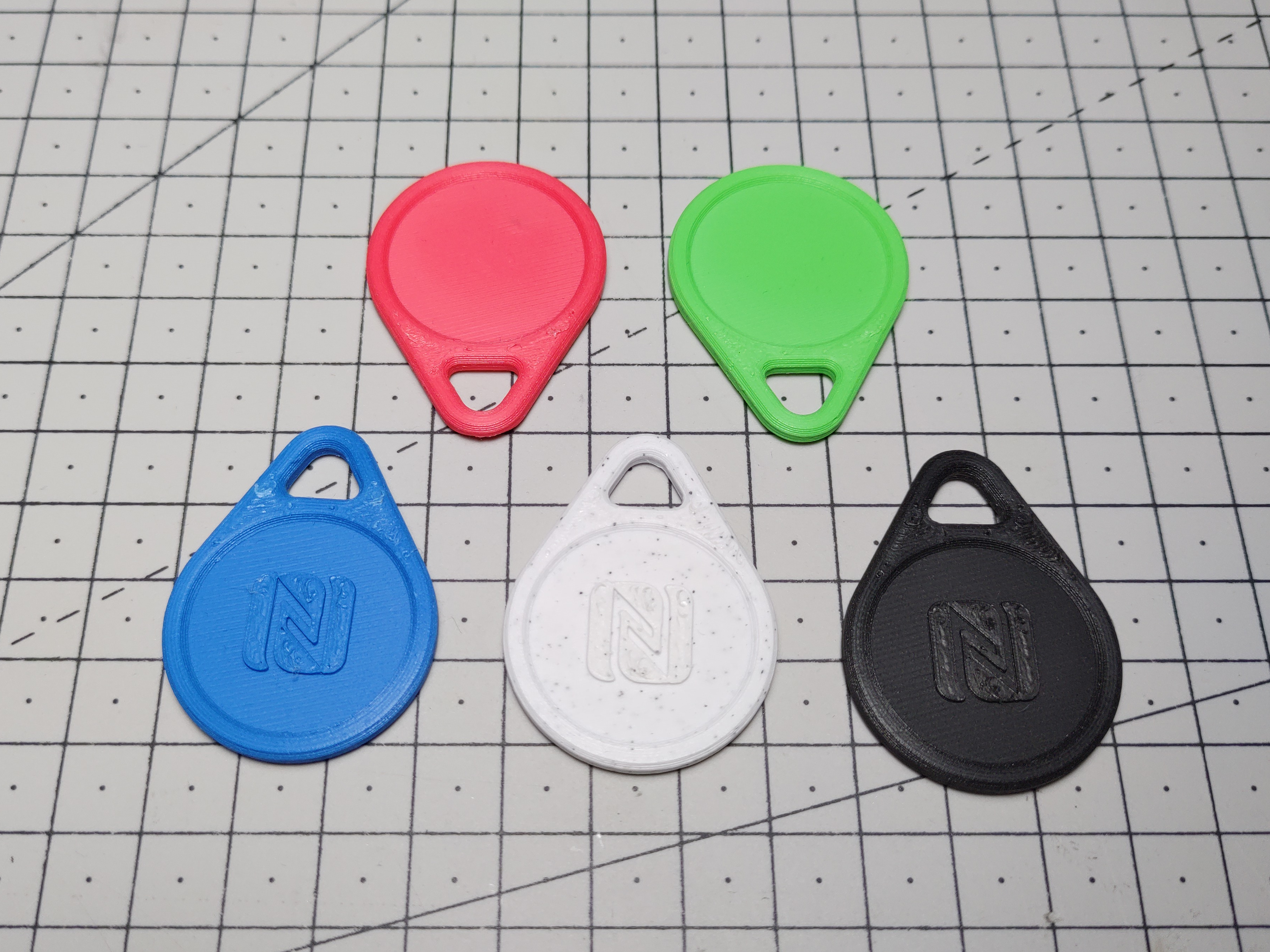Teardrop NFC Tag Keychain