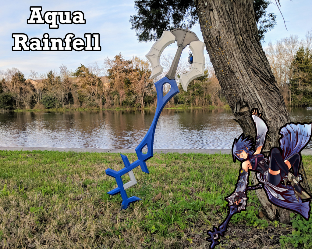 Rainfell Keyblade (Aqua's Keyblade) - Kingdom Hearts Birth By Sleep