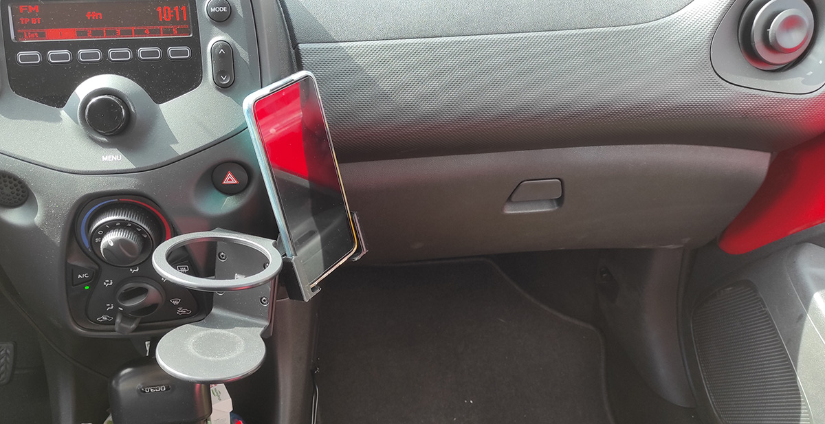 Toyota Aygo Mobile Phone mount on Brodit Adapter by OSXtraveller Download free STL model