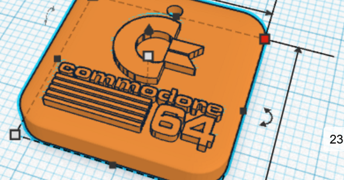 Commodore C64 key chain fob by b--rian | Download free STL model ...