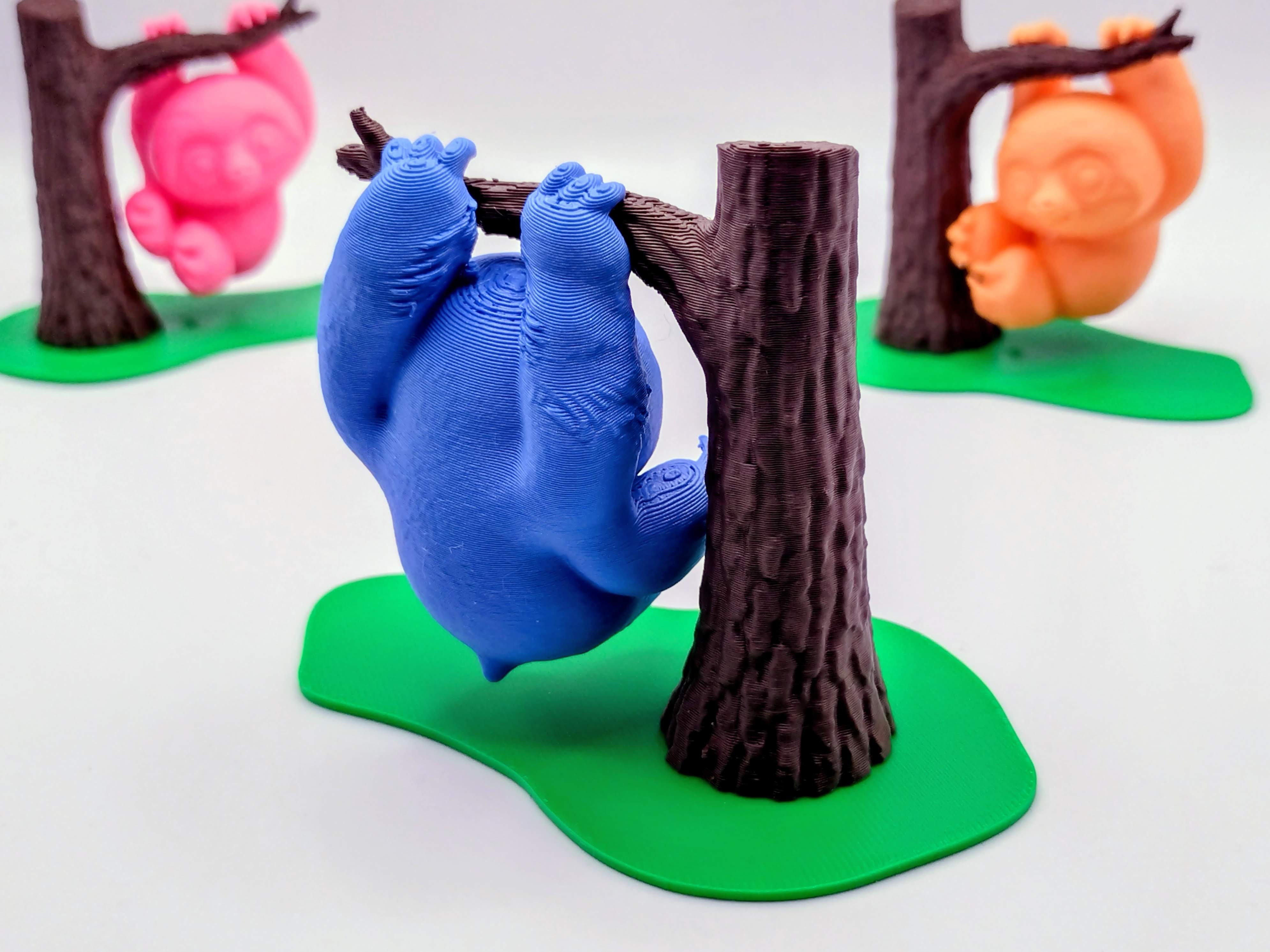 Miniatura 5 do modelo 3D sloth on a branch