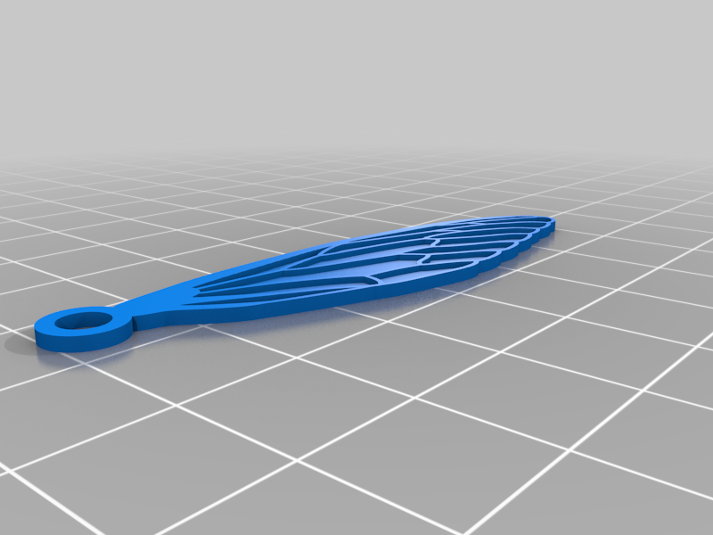 Miniatura 2 do modelo 3D Cicada wing earring