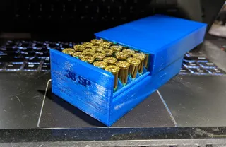 STL file AMMO BOX - .38 SPL - 50 ROUNDS 📦・3D printing model to  download・Cults