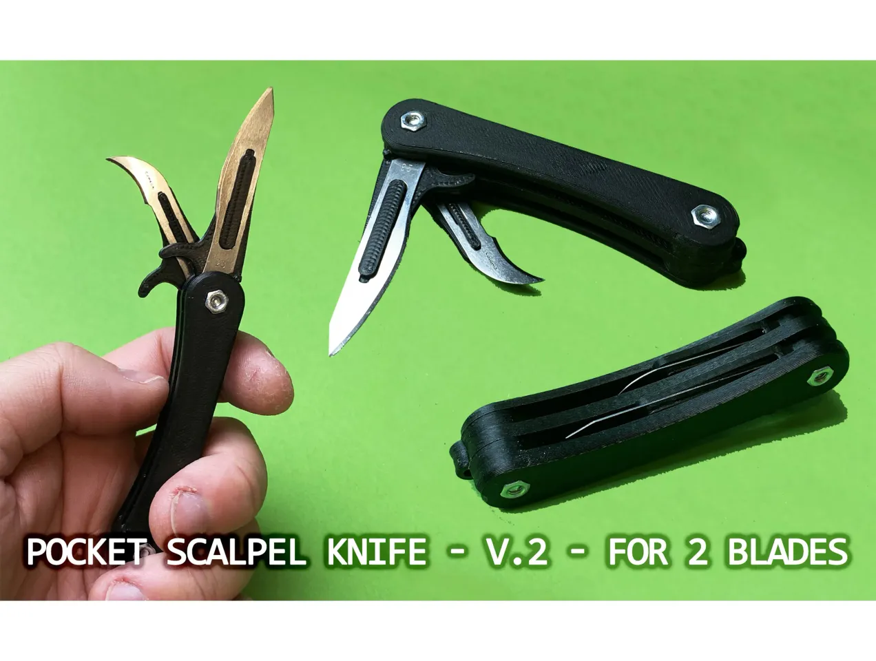 Two Blade Folding Carving Knife