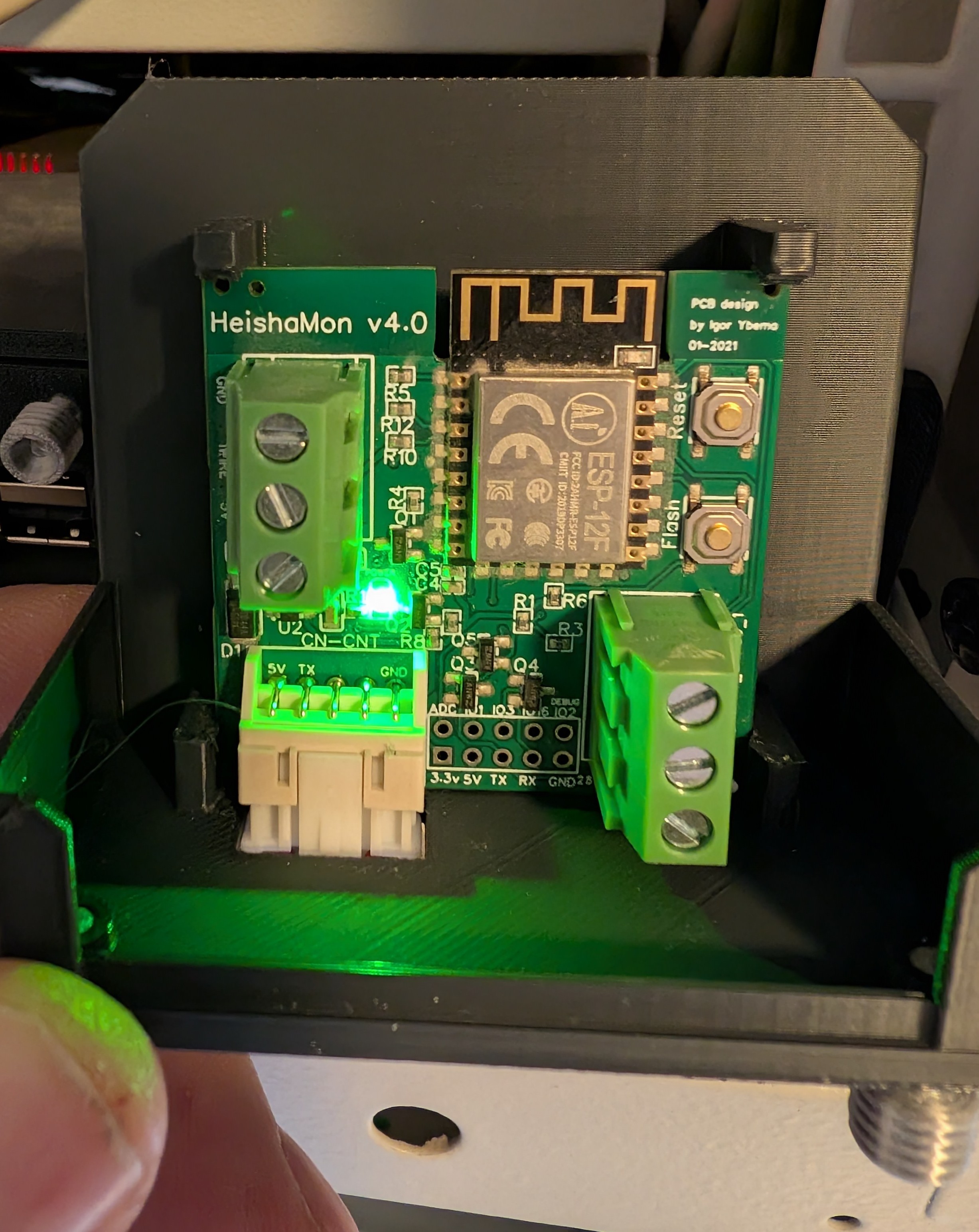 1U Raspberry moduler - tray for HeishaMon (for Roberts V2) 3D model thumbnail