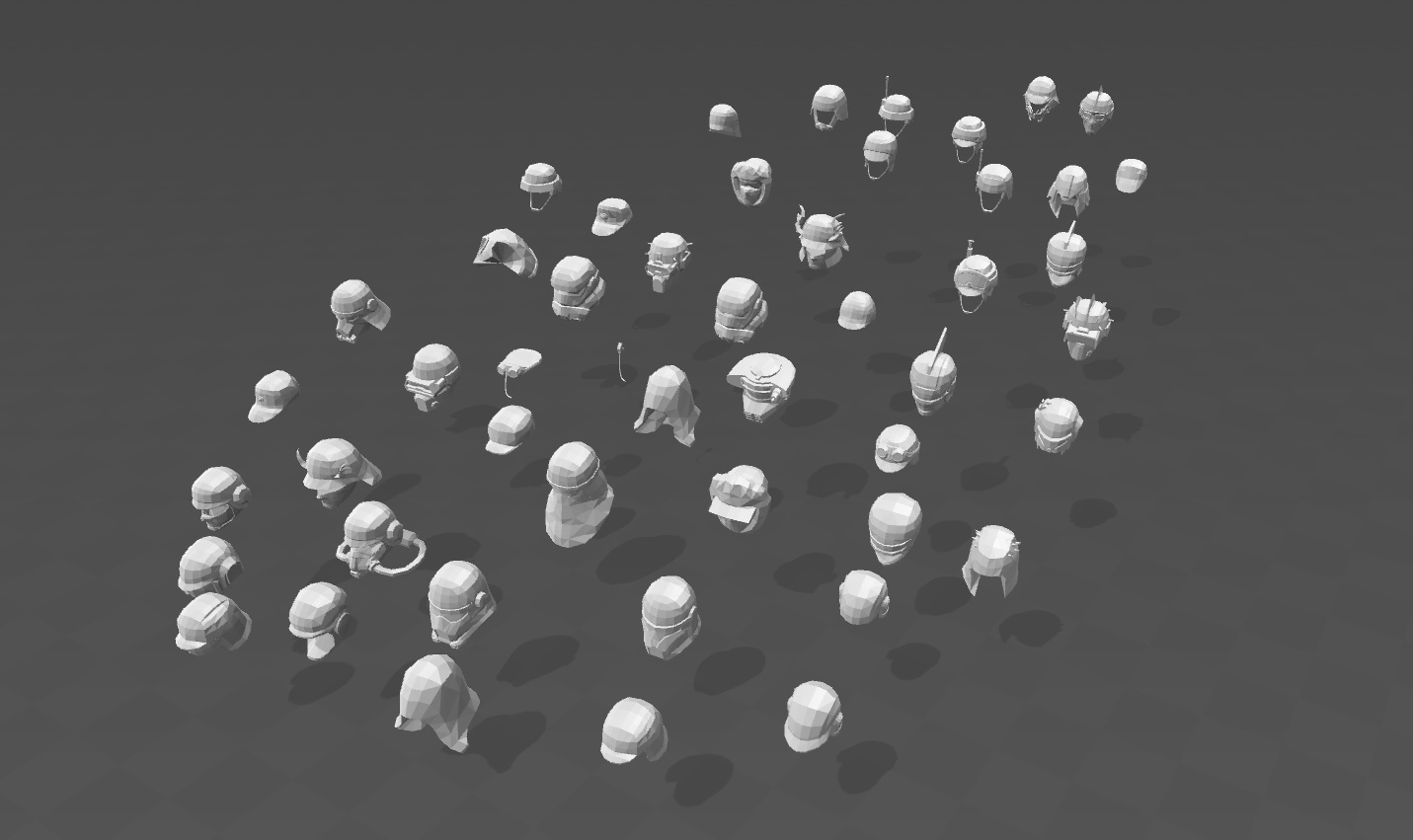SW Low Poly Helmets Choose your favorite and bring it to life