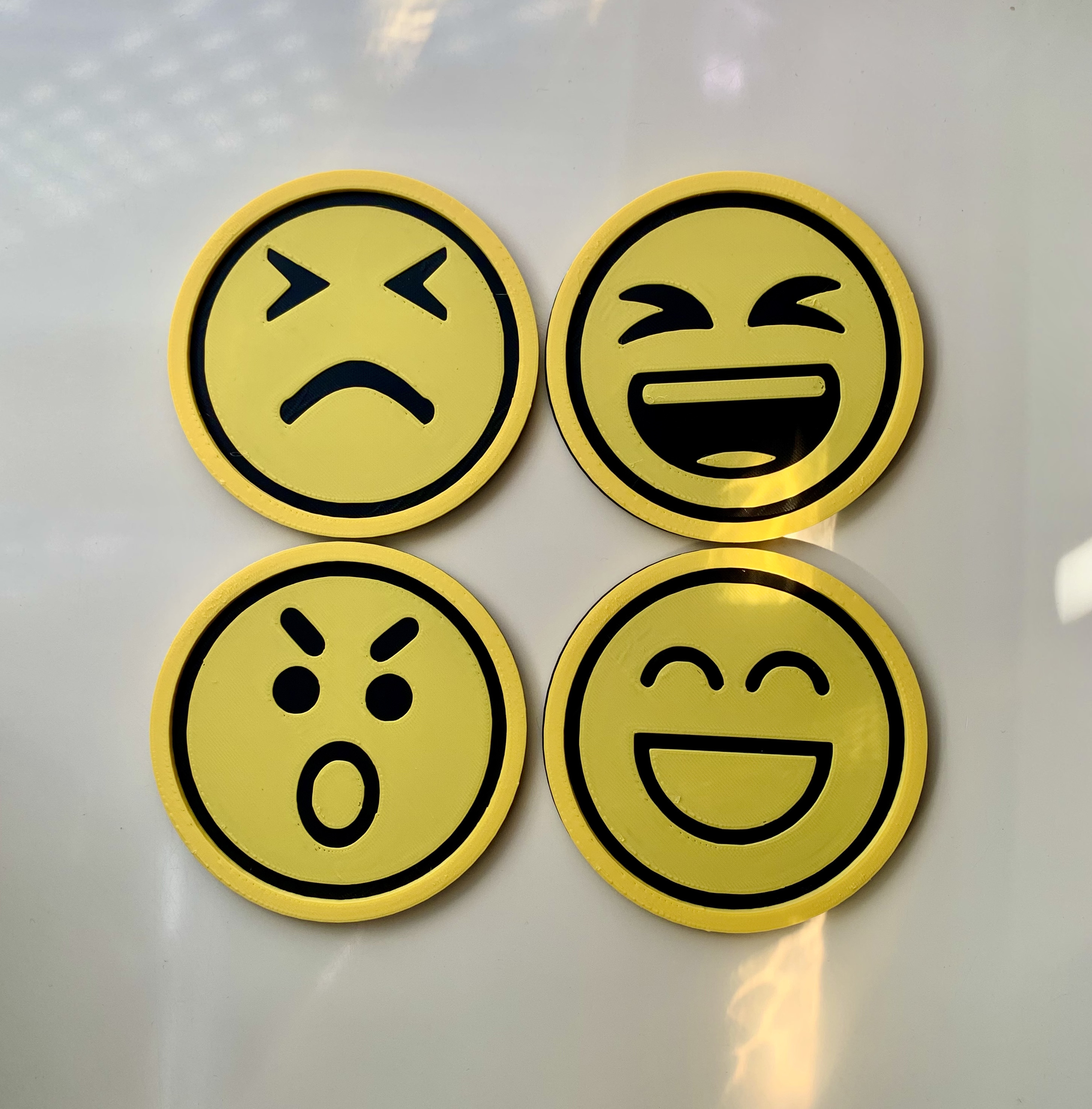 Revised Emoji Coaster Set No. 2 added STL Files