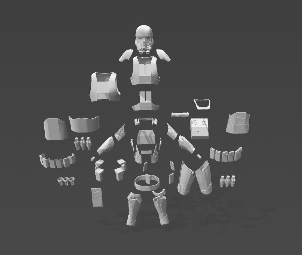 Death Trooper Rogue 1 Full body Armour Suit "Split On Etzy"