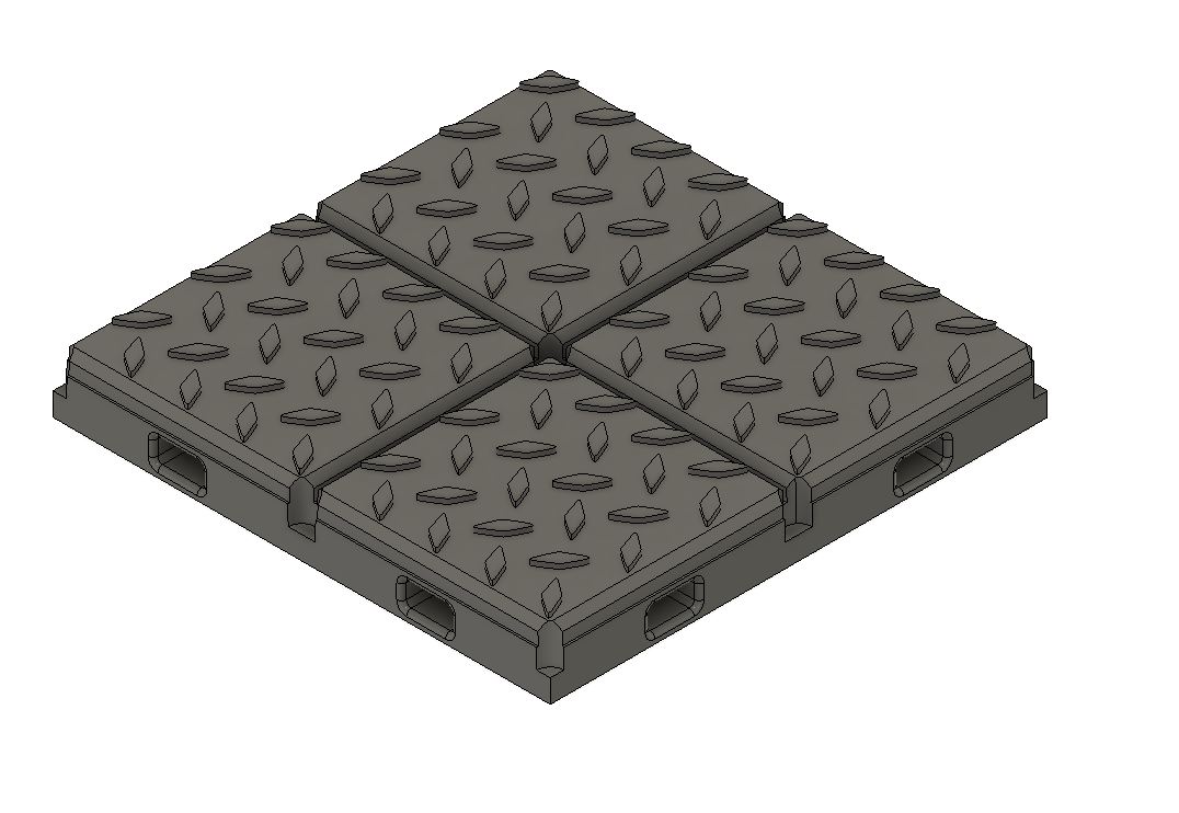 2x2 Tabletop Industrial Floor