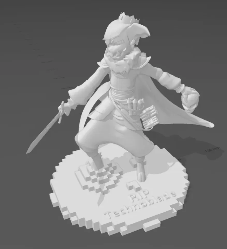 STL file Technoblade 3D model 🐖・3D printable model to download