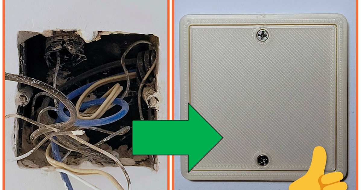 Wall Socket Cover Blank by Olo Deepdelver Download free STL model