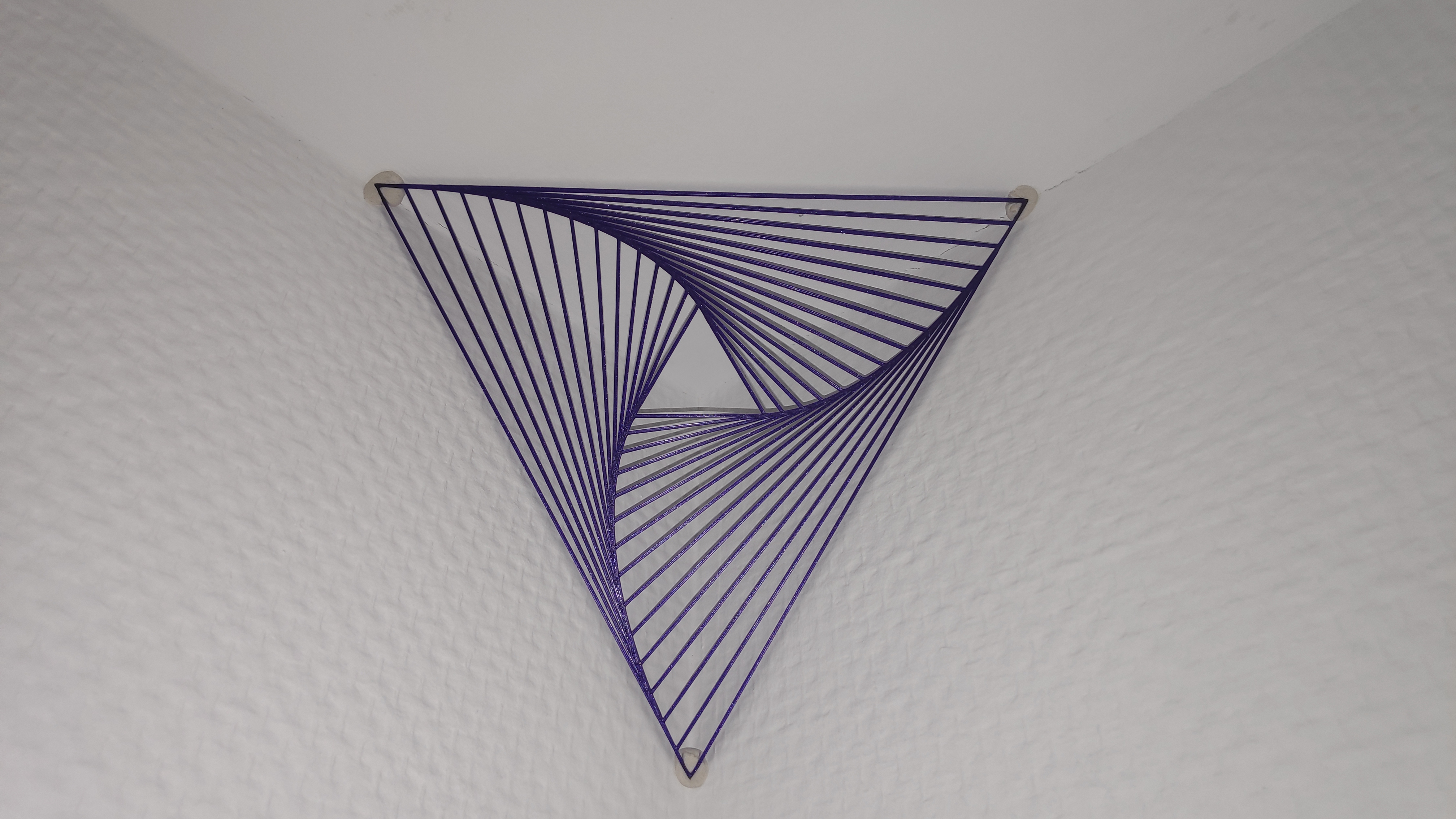 Spiral triangle wall decoration