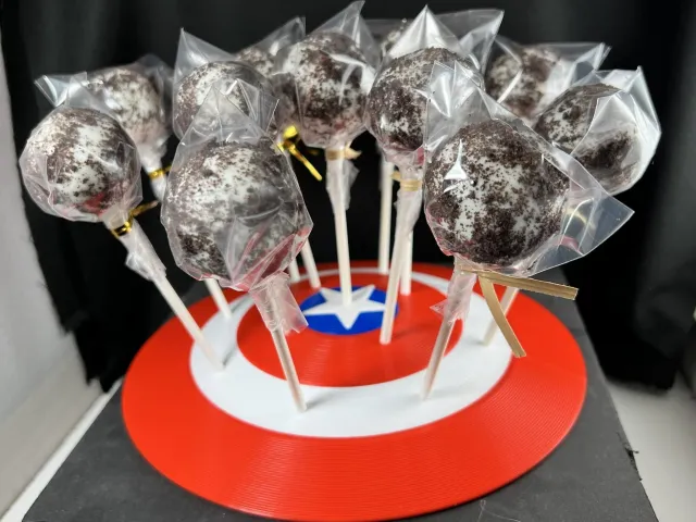 Captain America Shield Cake Pop Display
