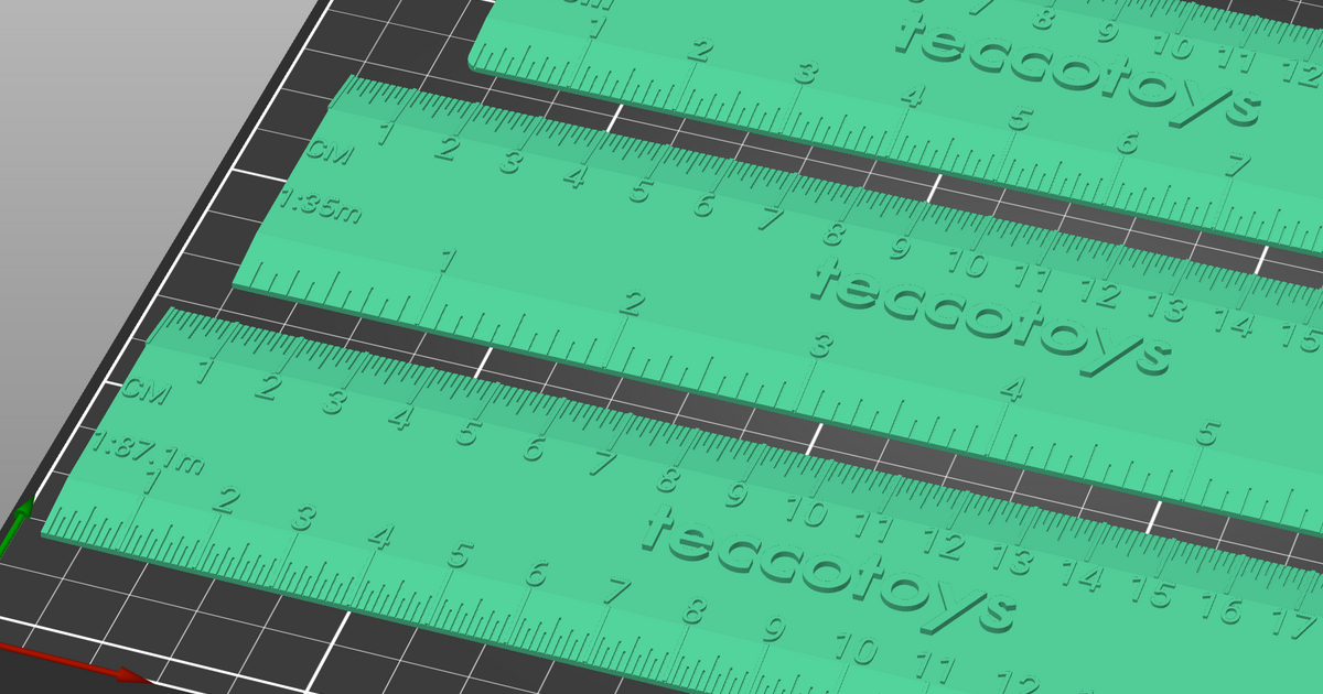 teccotoys scale rulers by Vaporware | Download free STL model ...