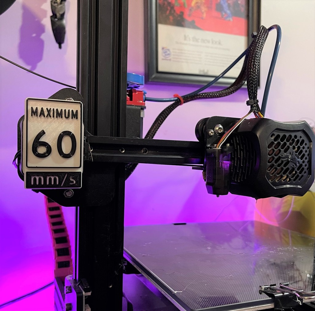 Speed limit sign for printers in mm/s - Canadian style