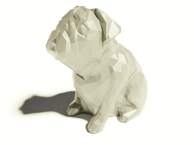 Josef Prusa's pug Buddy Low Poly