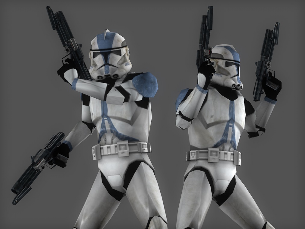 (practical trigger guard version) Star Wars Battlefront II 2005 version DC15 pistol clone blaster — miniatura 4