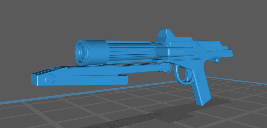 (practical trigger guard version) Star Wars Battlefront II 2005 version DC15 pistol clone blaster — miniatura 6
