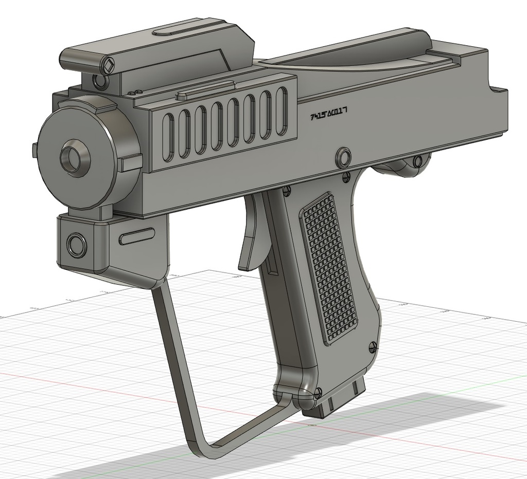 Star Wars DC15-XP117 blaster pistol version inspired by Halo 1:12 1:6 and 1:1