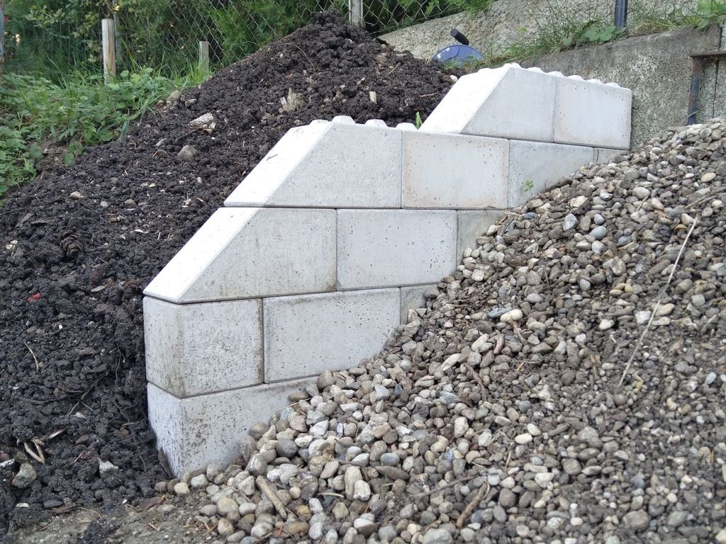 Interlocking concrete block model