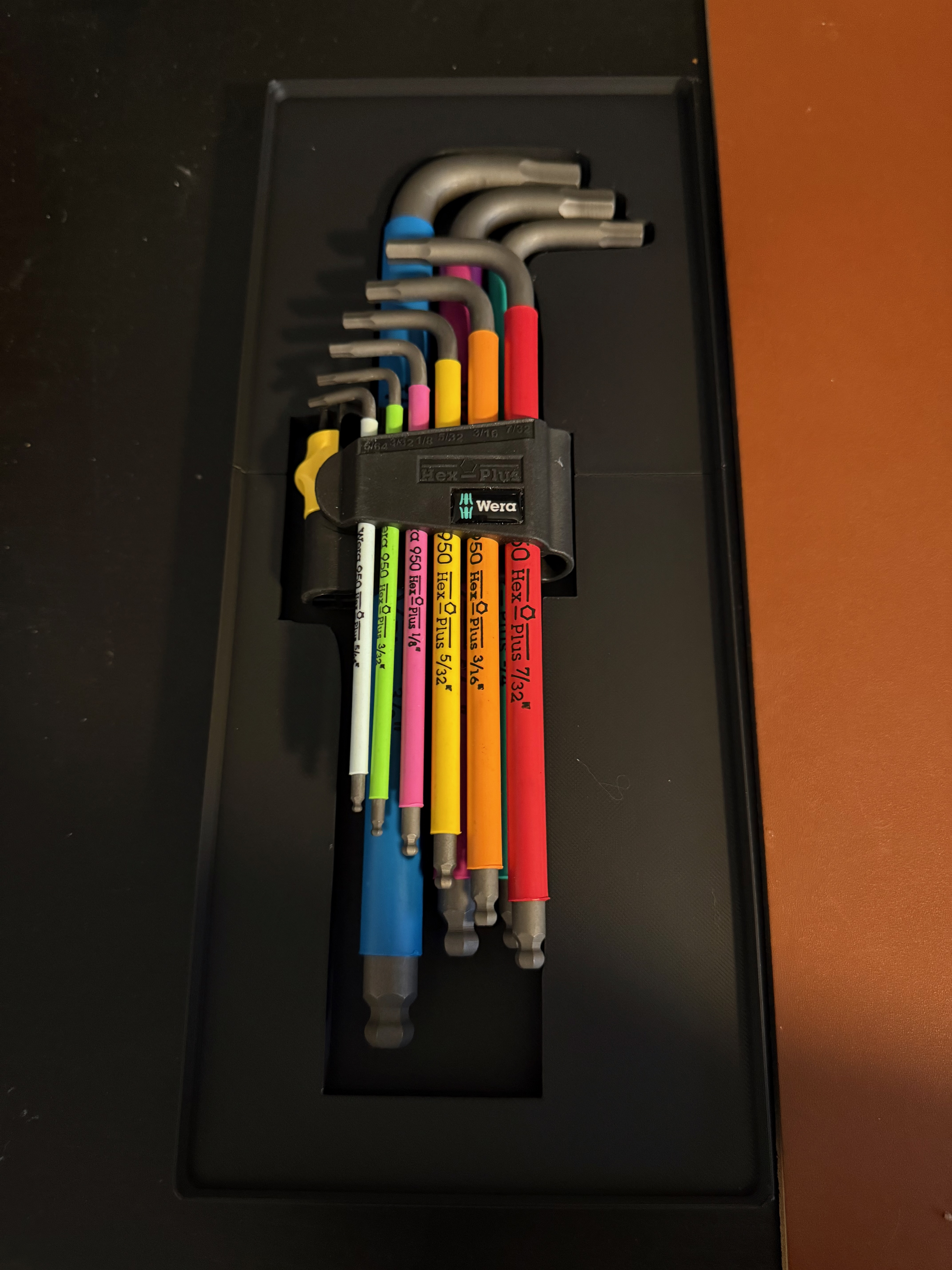 Gridfinity bin for Wera Hex-Plus Imperial