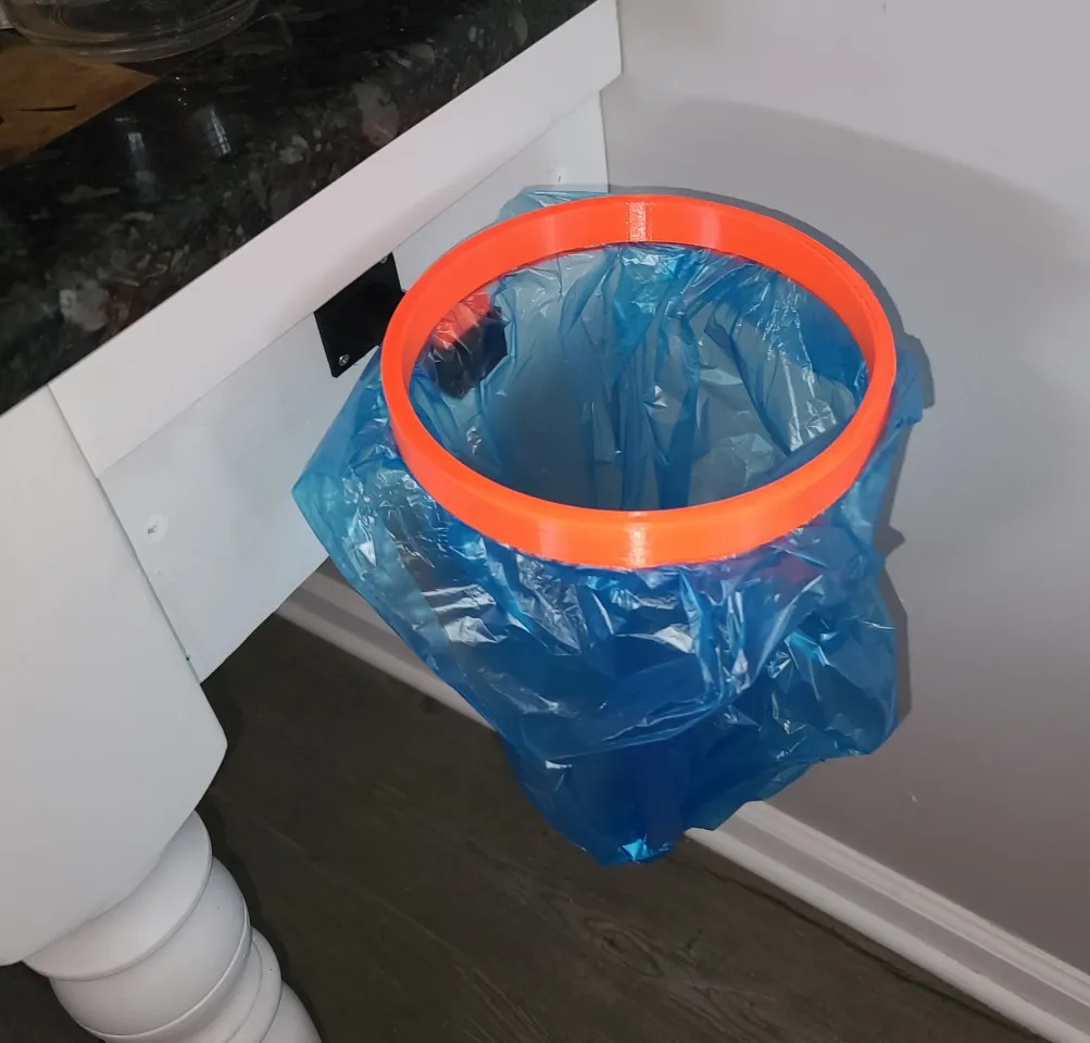 Trash Can Paper Grocery Bag Holder by Teraflop, Download free STL model