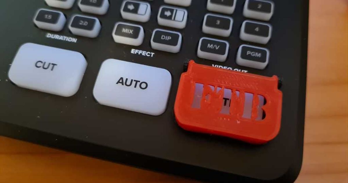 Atem Mini Pro Iso Fade to Black FTB Button Cover by