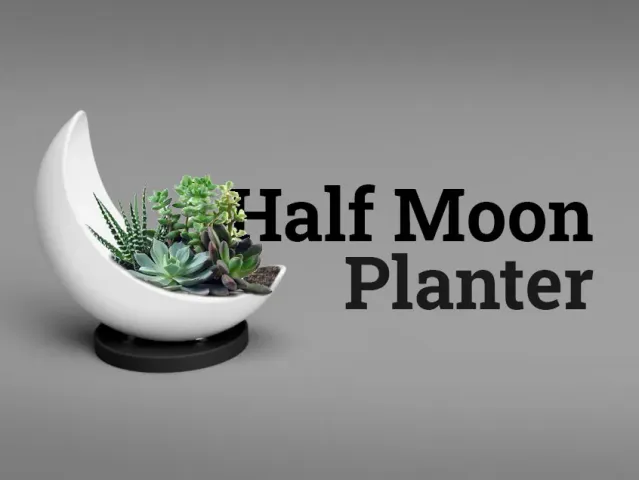 Half moon planter